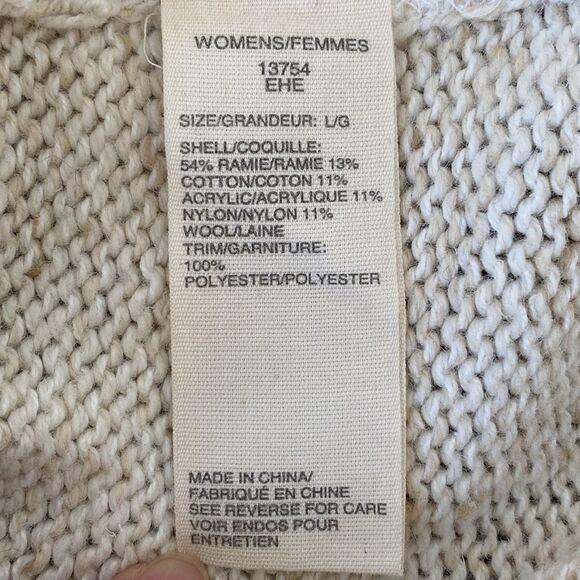 Woolrich Women’s 1/4 Zip Cream Cowl Neck Sweater L breathable Gorpcore Coastal - Picture 7 of 11